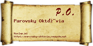 Parovsky Oktávia névjegykártya